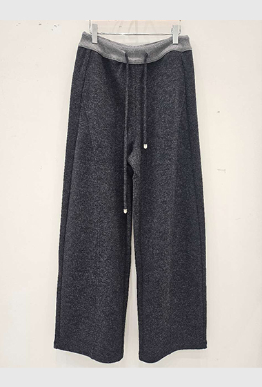 B25.星星家拼接腰頭剪休閒寬褲