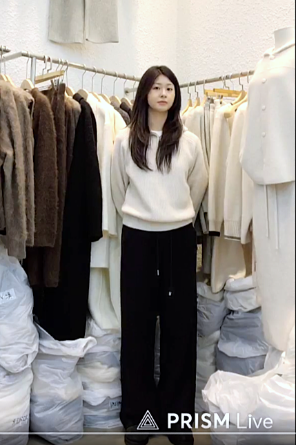 B55.星星家剪裁邊花芽舒適磨毛長褲