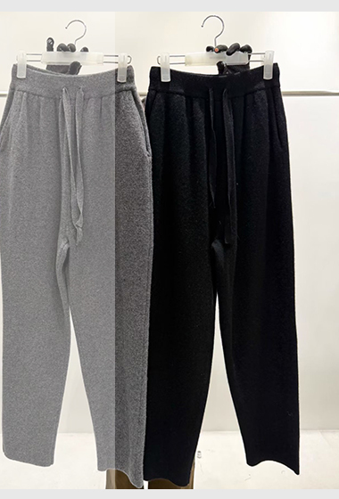 B80.質感家溫暖繭型羊毛長褲