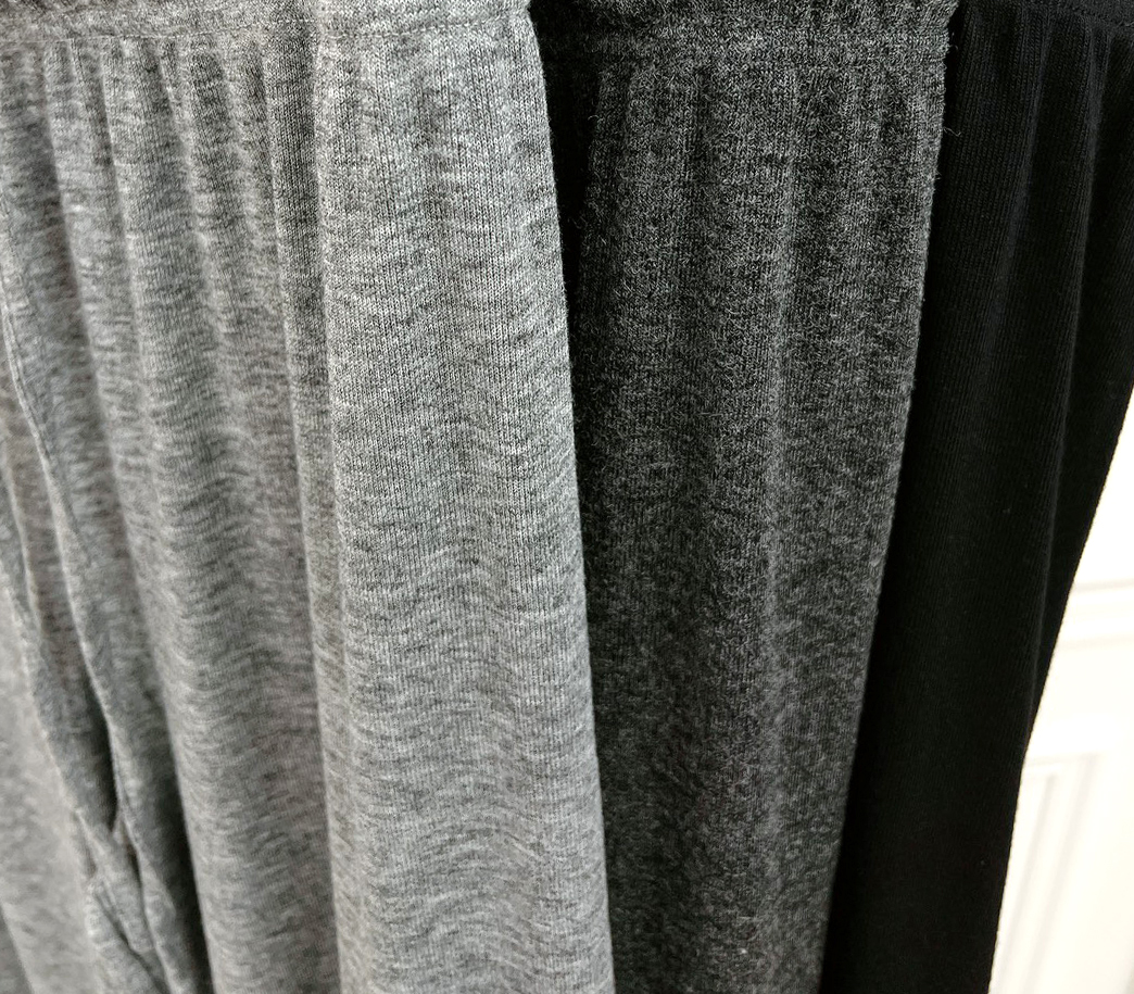 B114.灰階百搭磨毛彈性瘦瘦褲