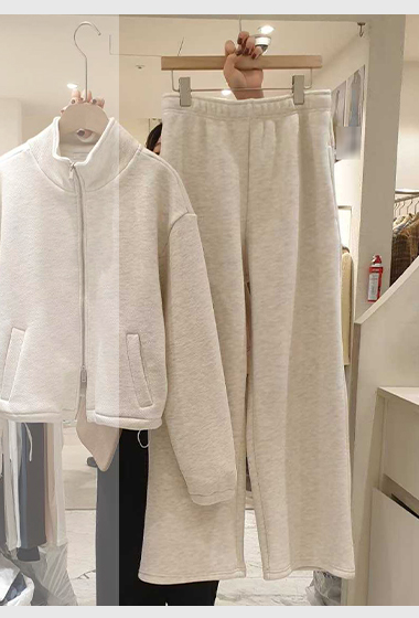 B119.小臉歐膩簡約鬆緊休閒長褲