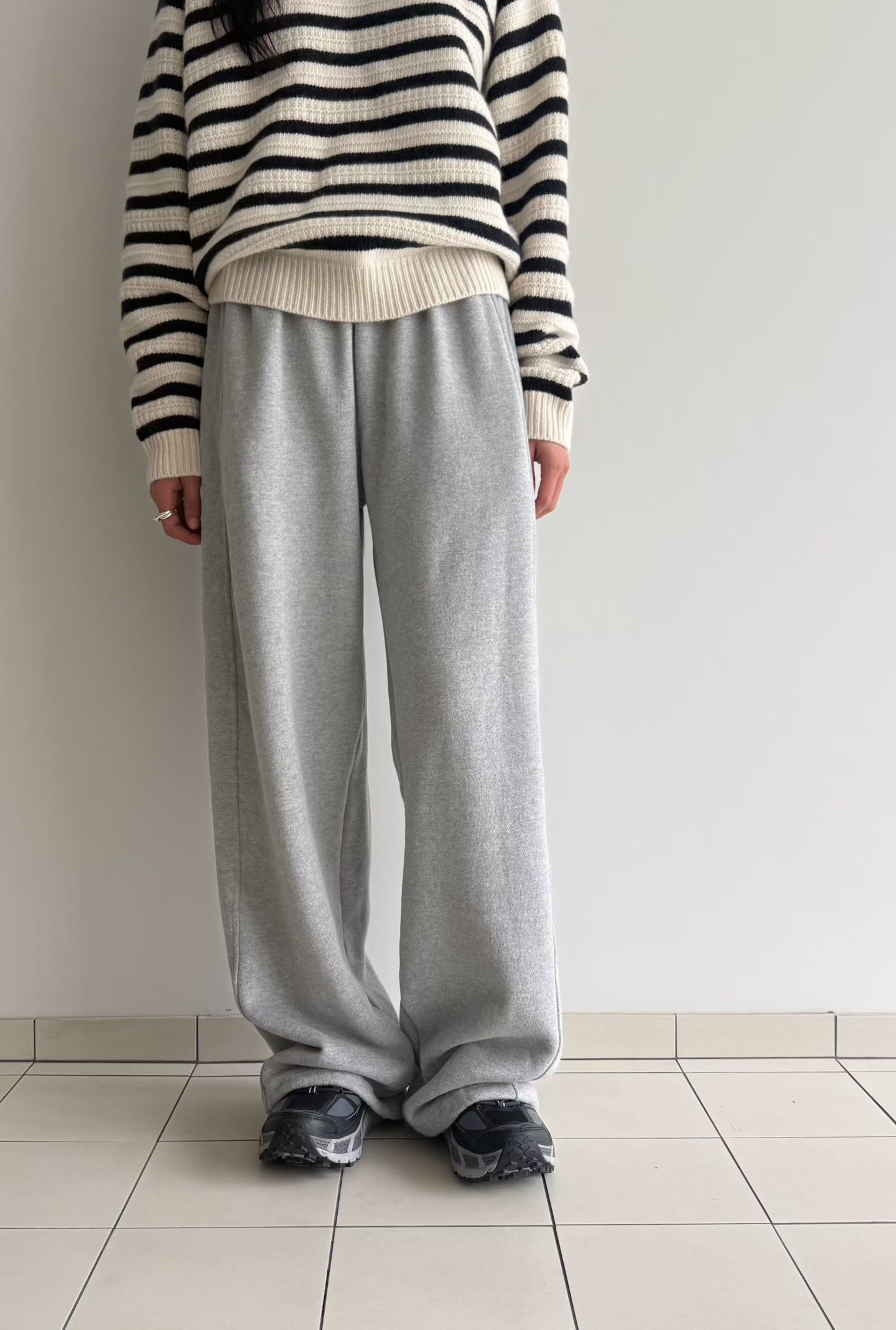 B46.瘦瘦歐膩舒適鬆緊絨毛休閒褲