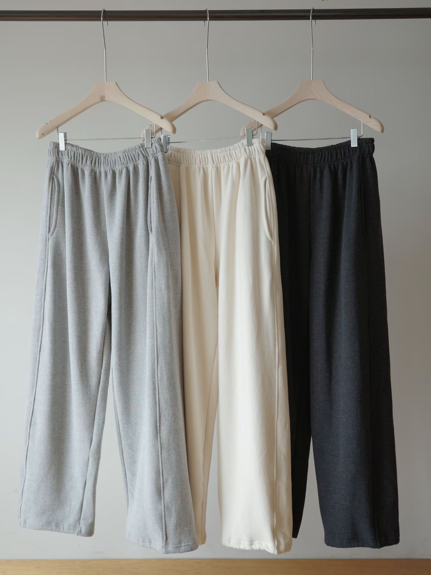 B46.瘦瘦歐膩舒適鬆緊絨毛休閒褲