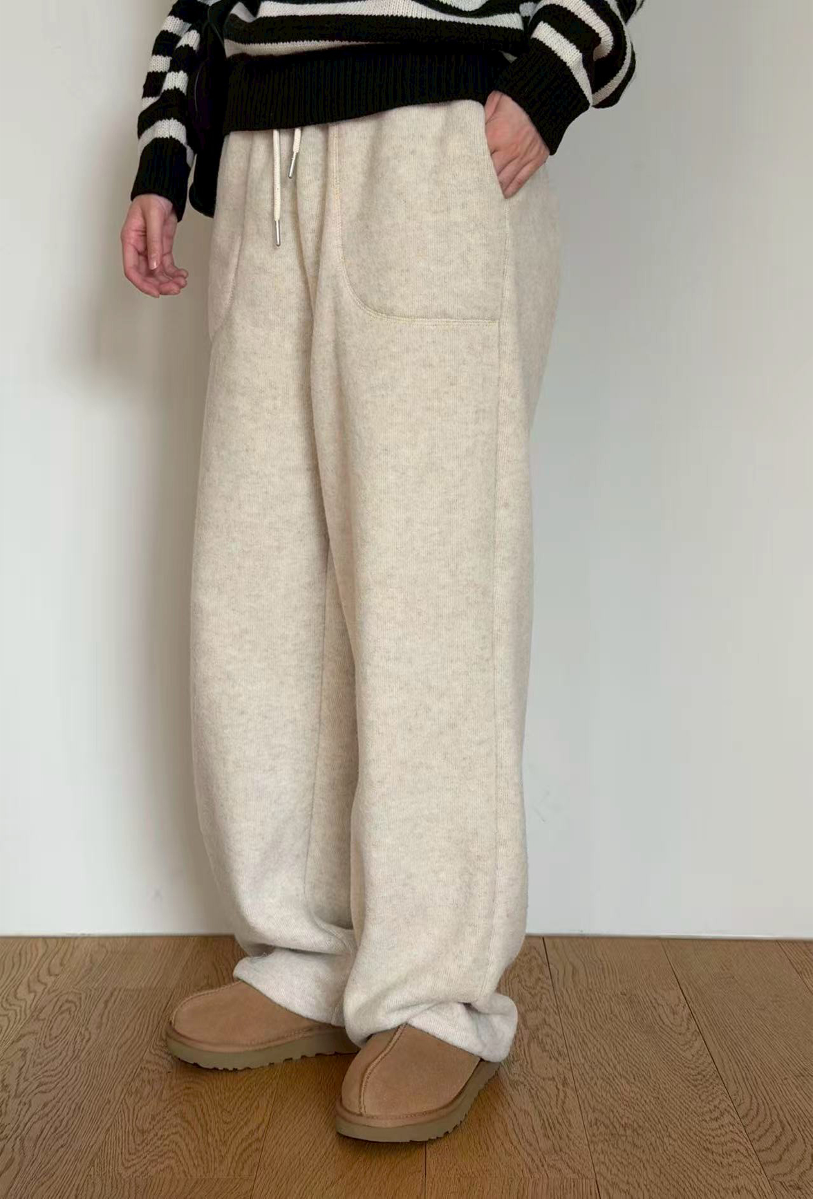 B38.瘦瘦歐膩車線口袋保暖休閒褲