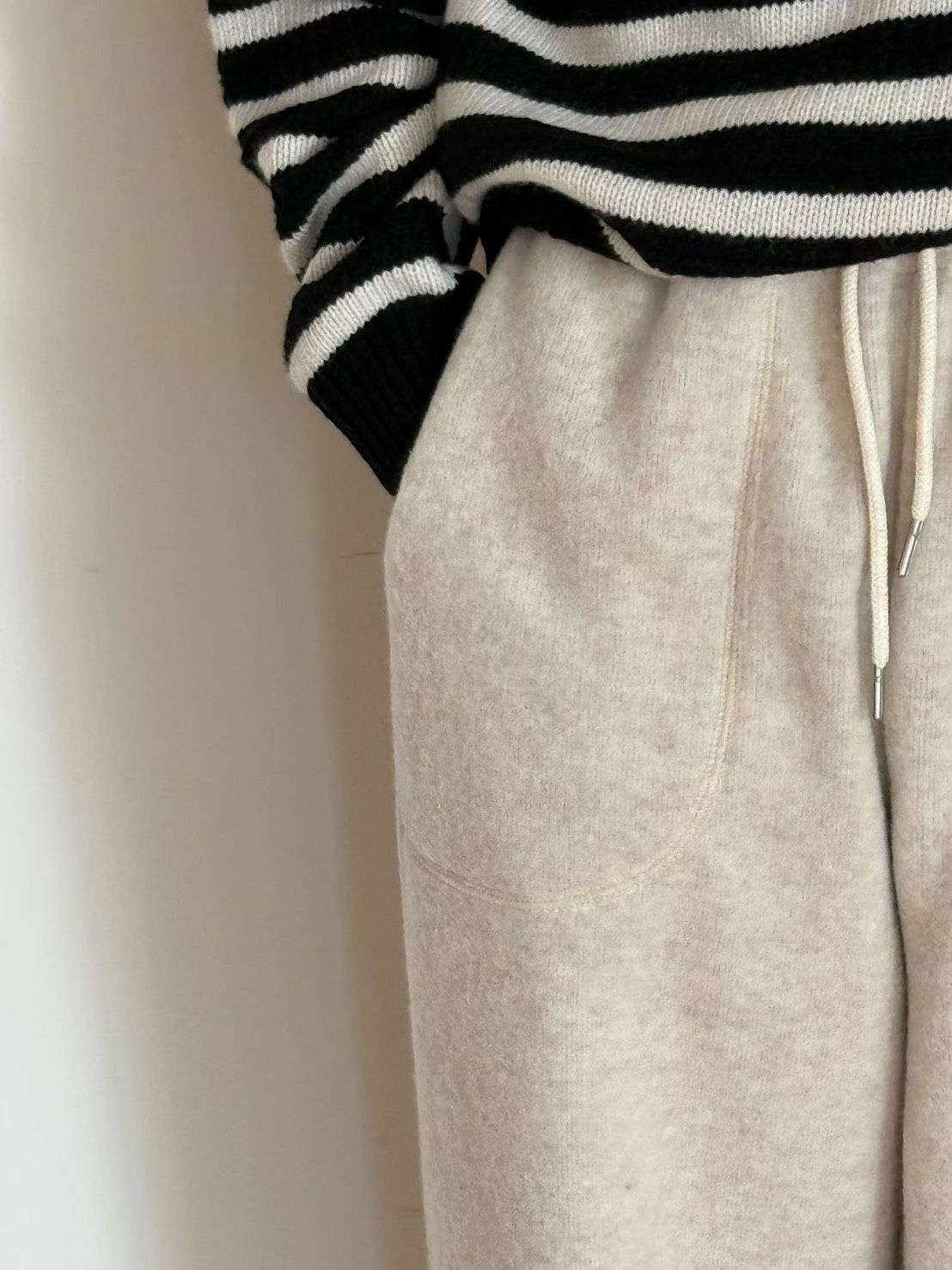 B38.瘦瘦歐膩車線口袋保暖休閒褲