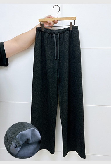 C05.舒適綁繩垂墜羊毛長褲