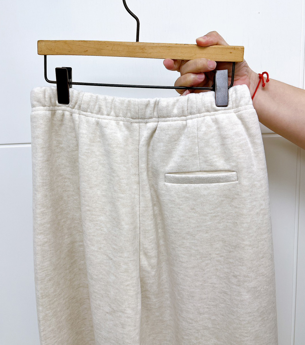 C04.溫柔無縫柔軟外磨毛針織長褲(短款)