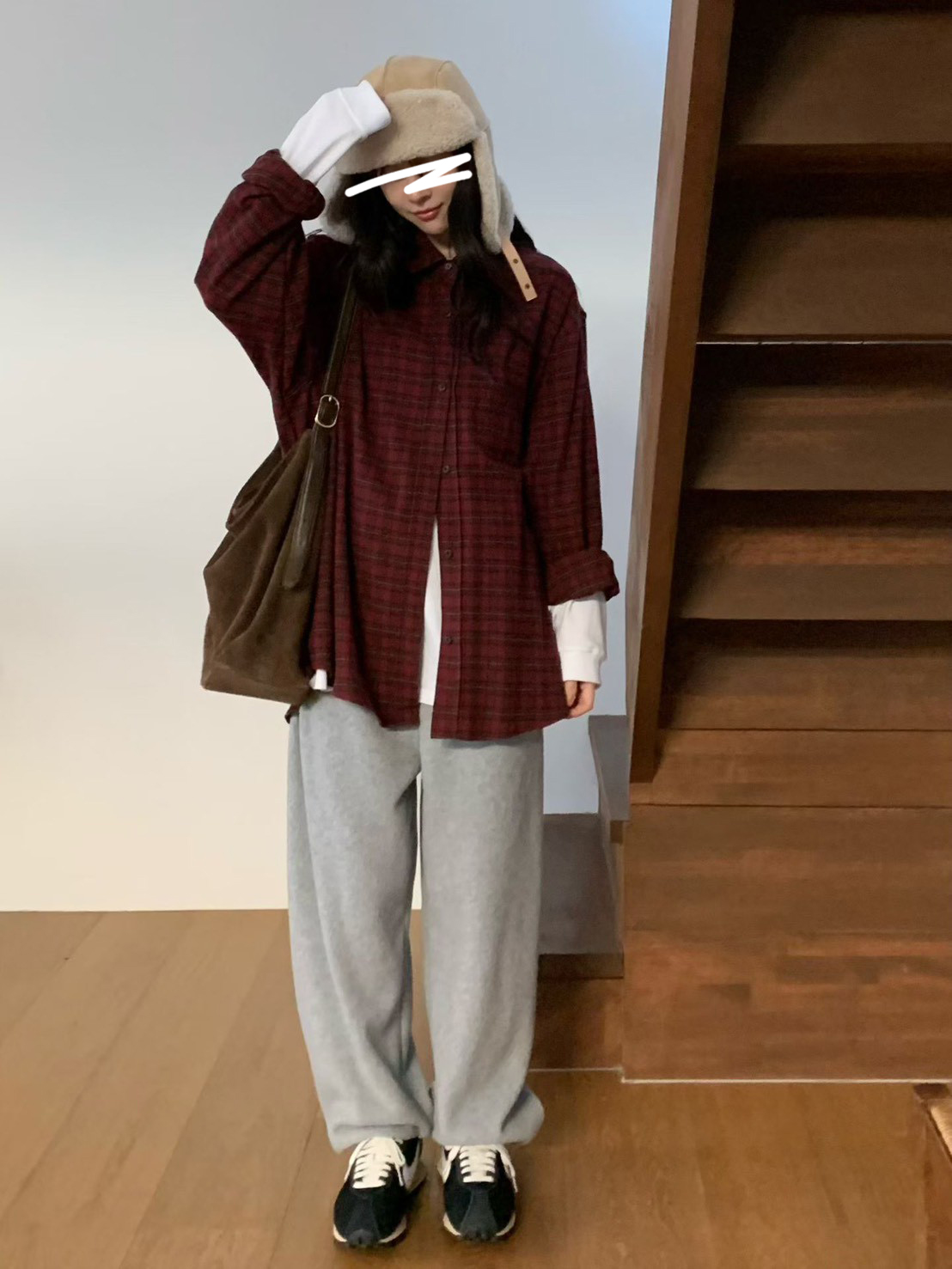 A06.小V家休閒縮口彈性針織褲