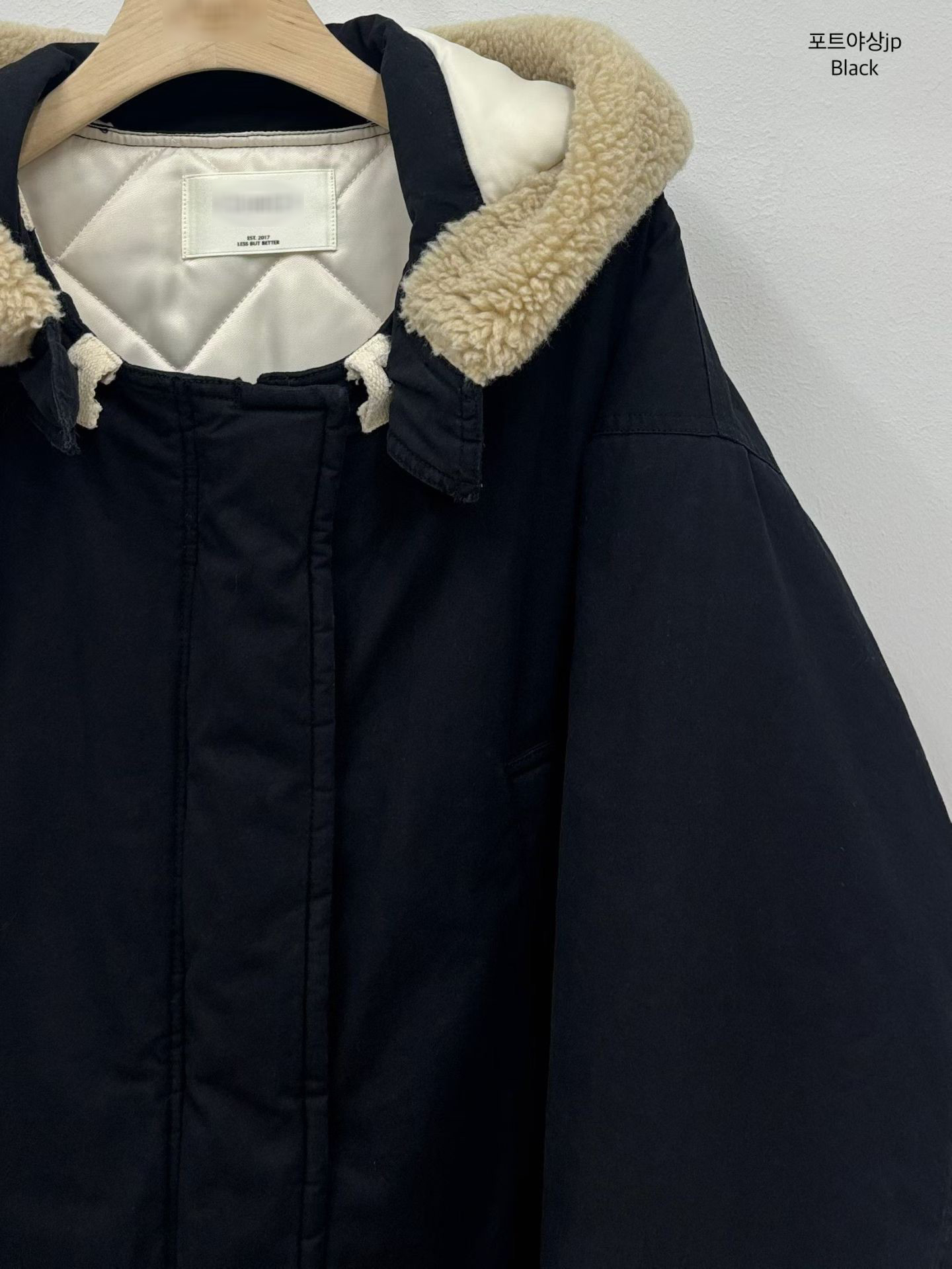 A13.小V家連帽毛毛滾邊鴨絨中長外套