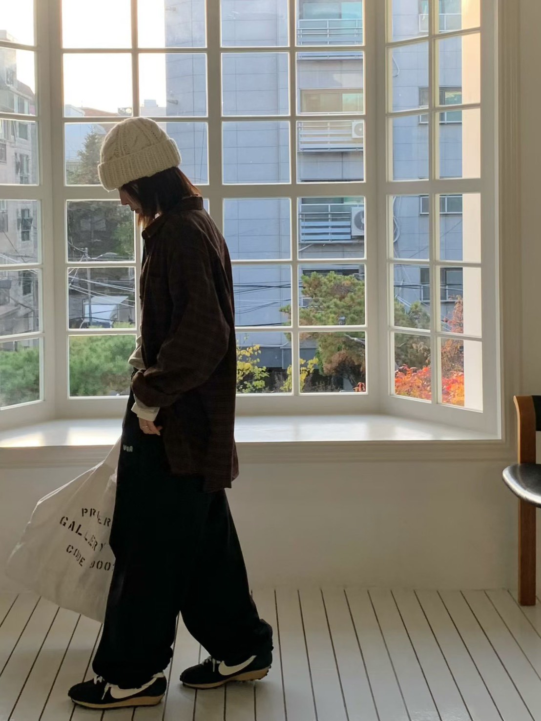 A02.小V家側邊小繡字舒適棉褲