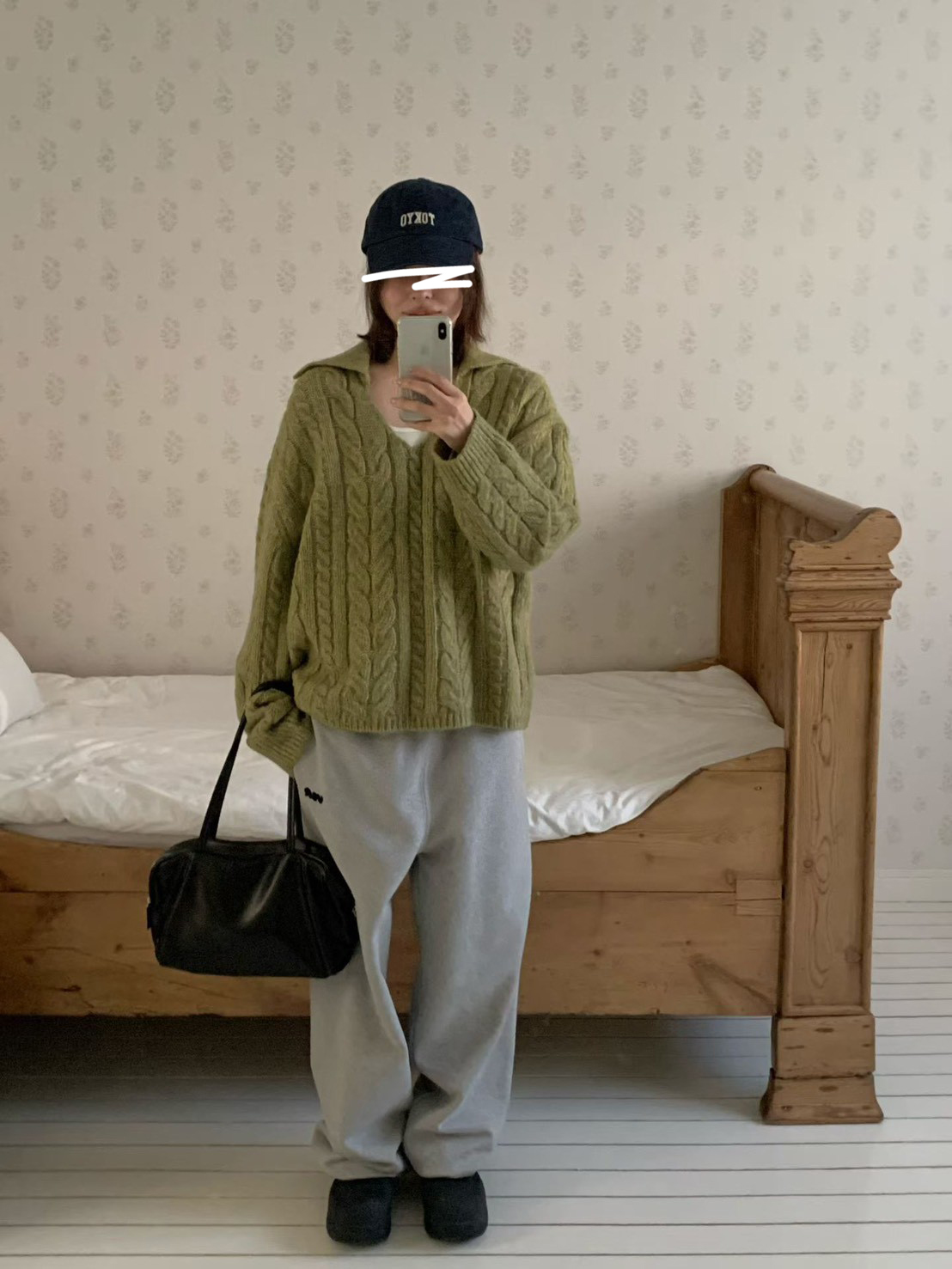 A02.小V家側邊小繡字舒適棉褲