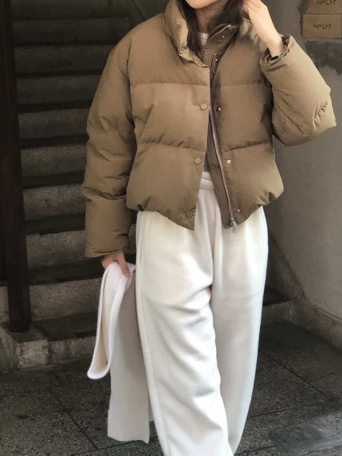 A30.大V家可縮口搖粒絨綁帶休閒褲