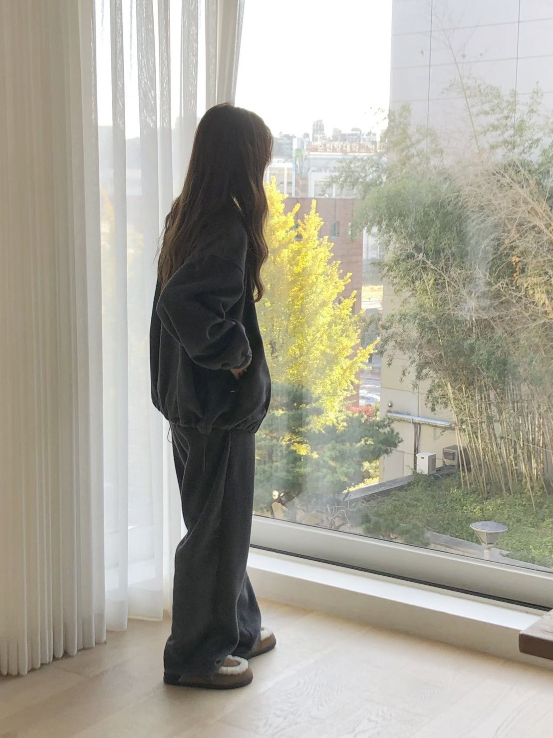 A30.大V家可縮口搖粒絨綁帶休閒褲