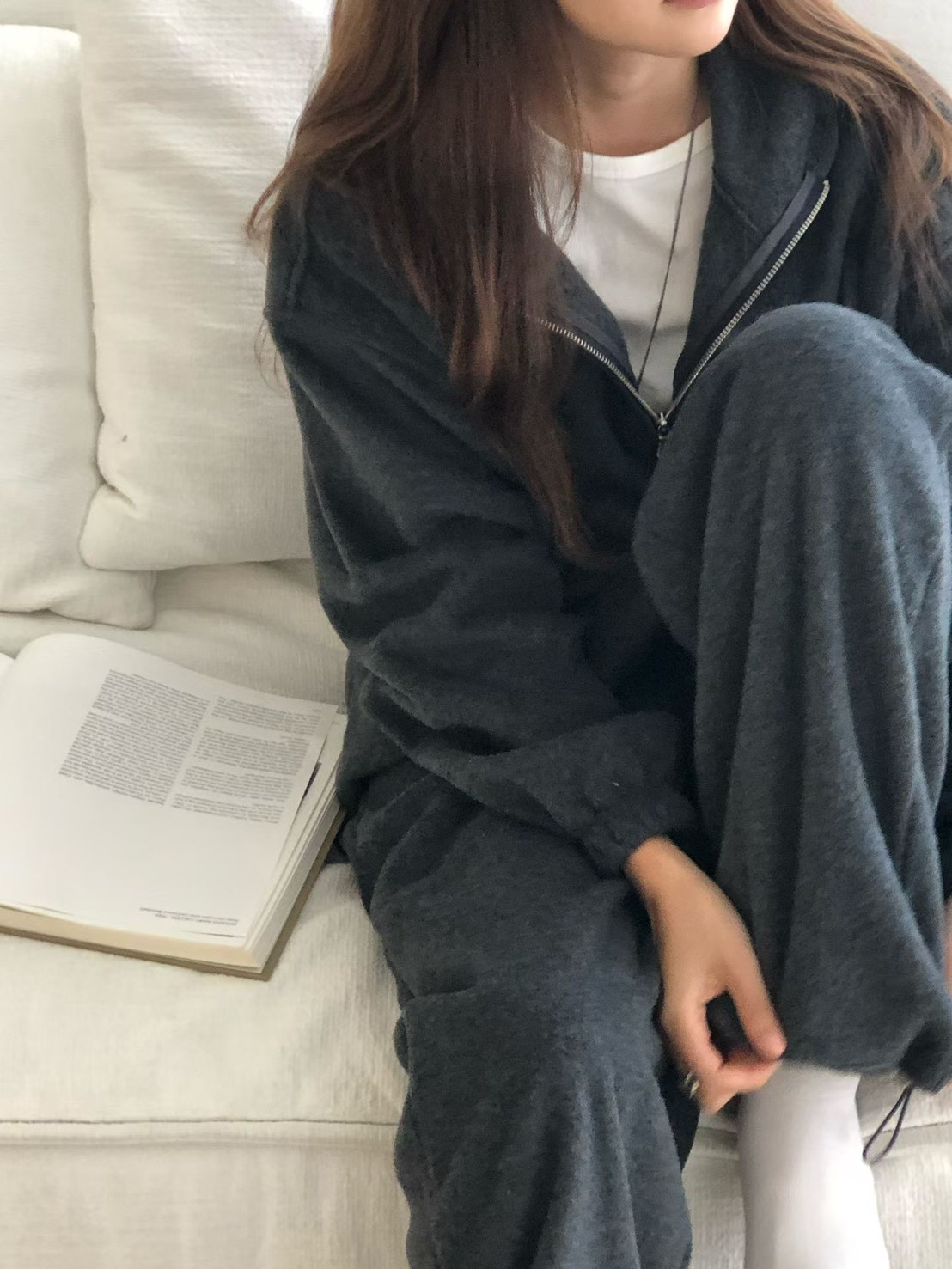 A30.大V家可縮口搖粒絨綁帶休閒褲