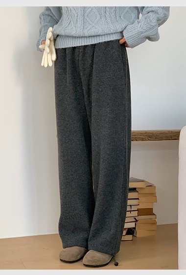 B72.暖暖冬日羊毛混紡縮口褲