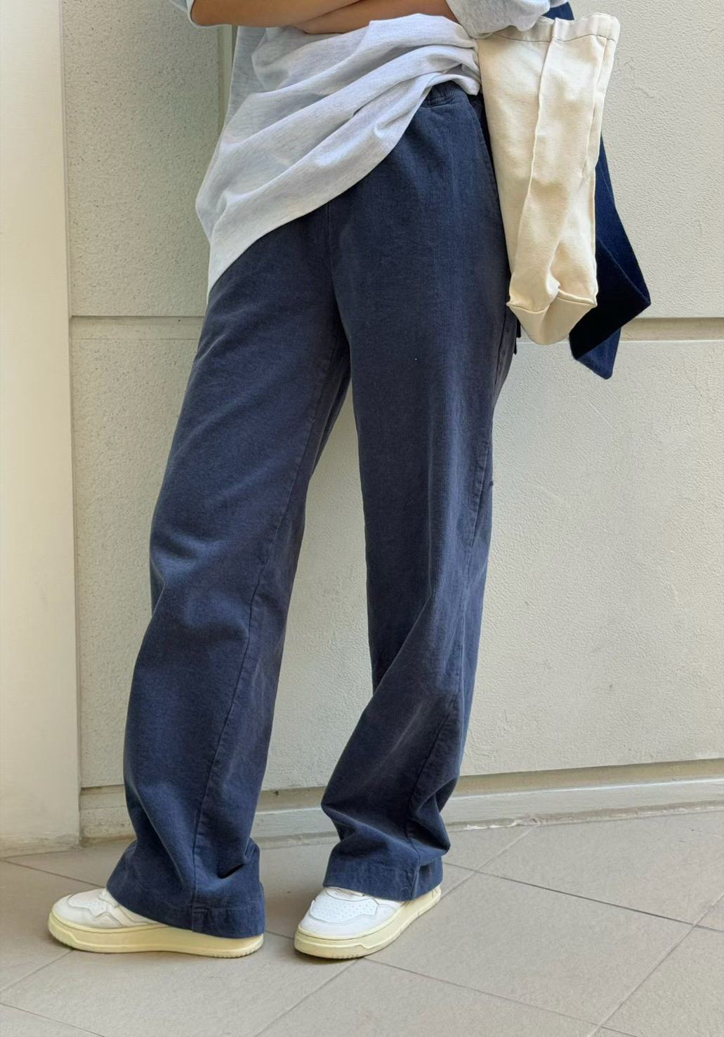 B09.藍莓可可彈性燈心絨長褲