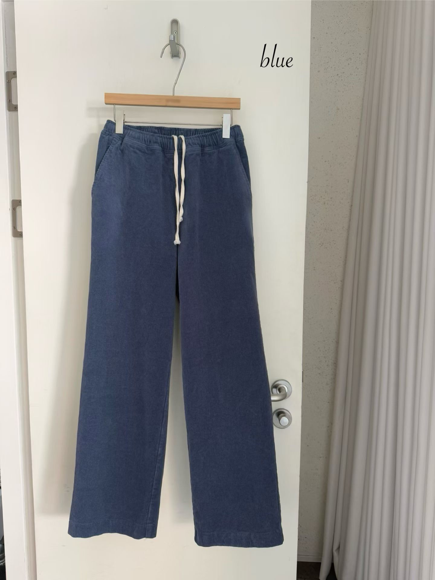 B09.藍莓可可彈性燈心絨長褲