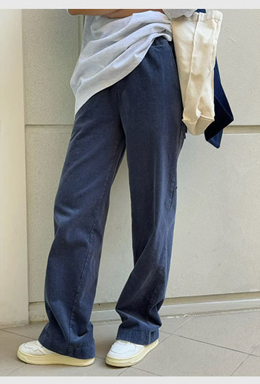 B09.藍莓可可彈性燈心絨長褲