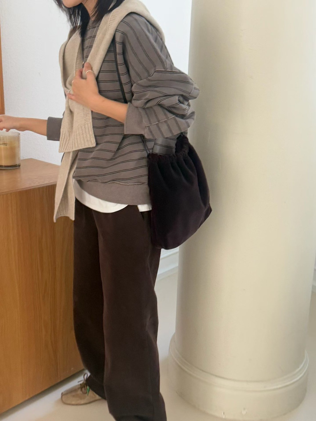 B09.藍莓可可彈性燈心絨長褲