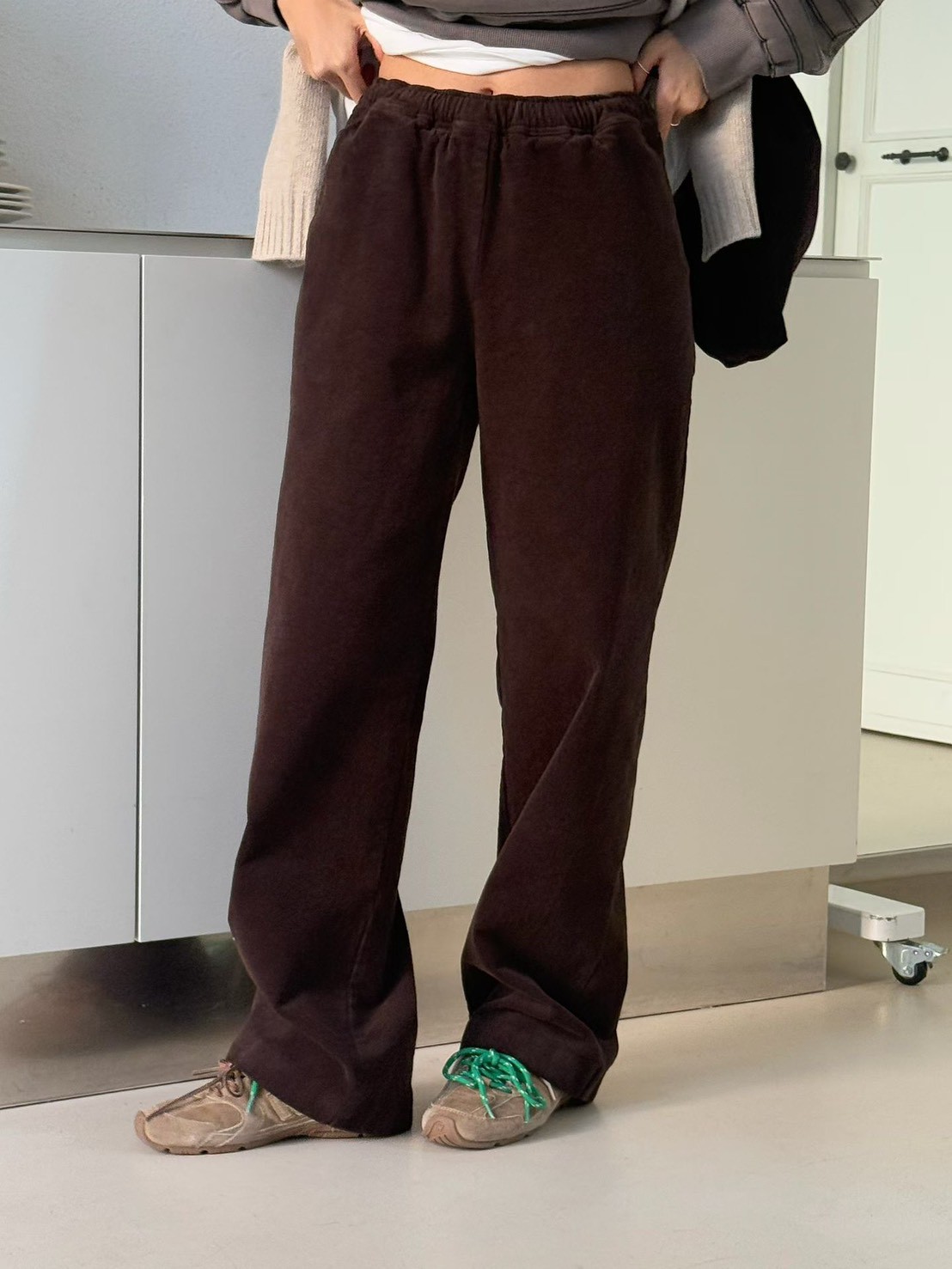 B09.藍莓可可彈性燈心絨長褲