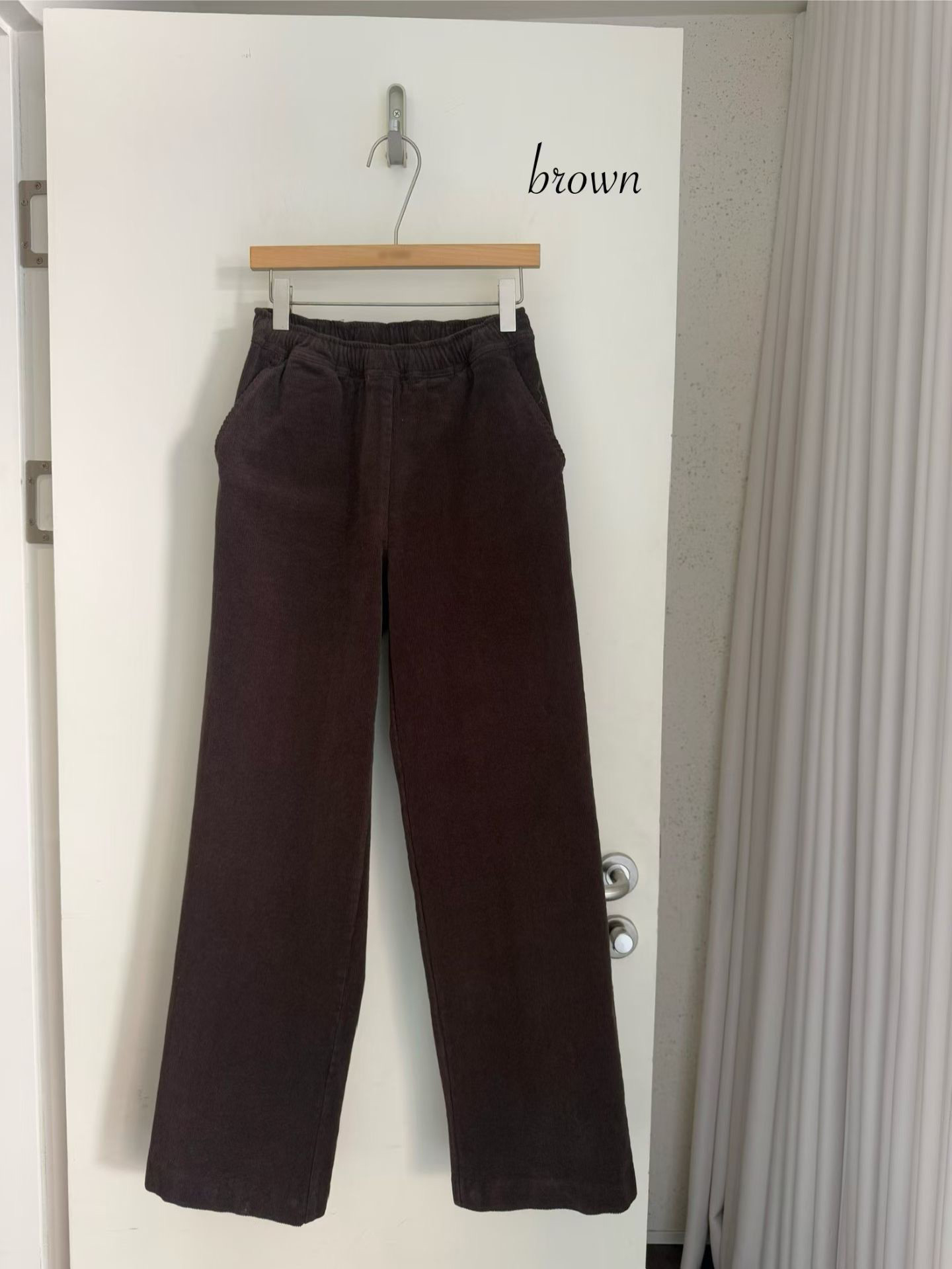 B09.藍莓可可彈性燈心絨長褲