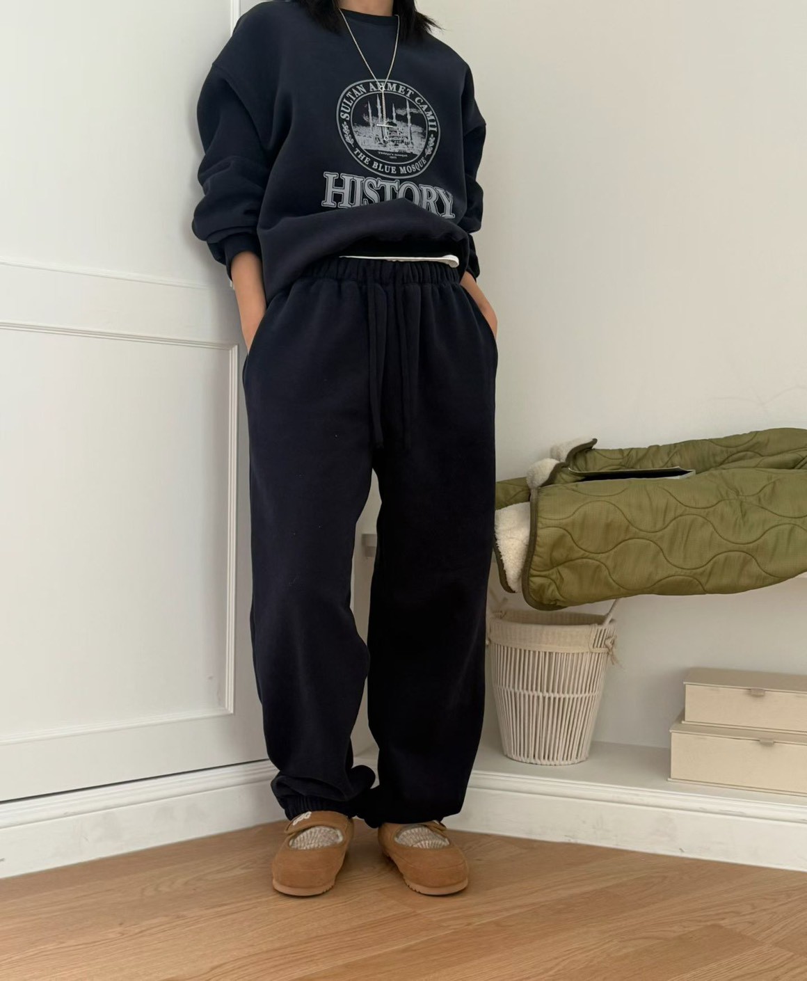 B22.冬季輕鬆好活動縮口棉褲