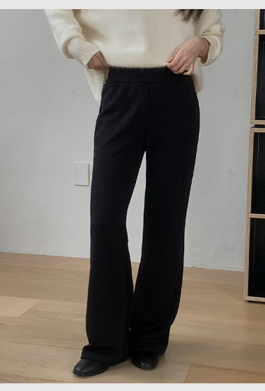 B48.完美灰階內絨毛喇叭褲