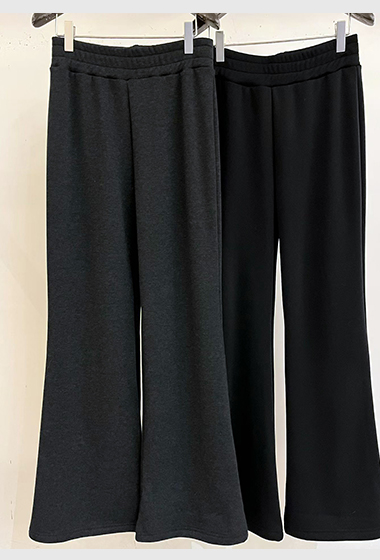 B48.完美灰階內絨毛喇叭褲