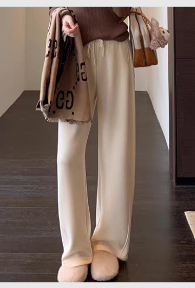 A32.內加絨保暖高腰顯瘦直筒褲