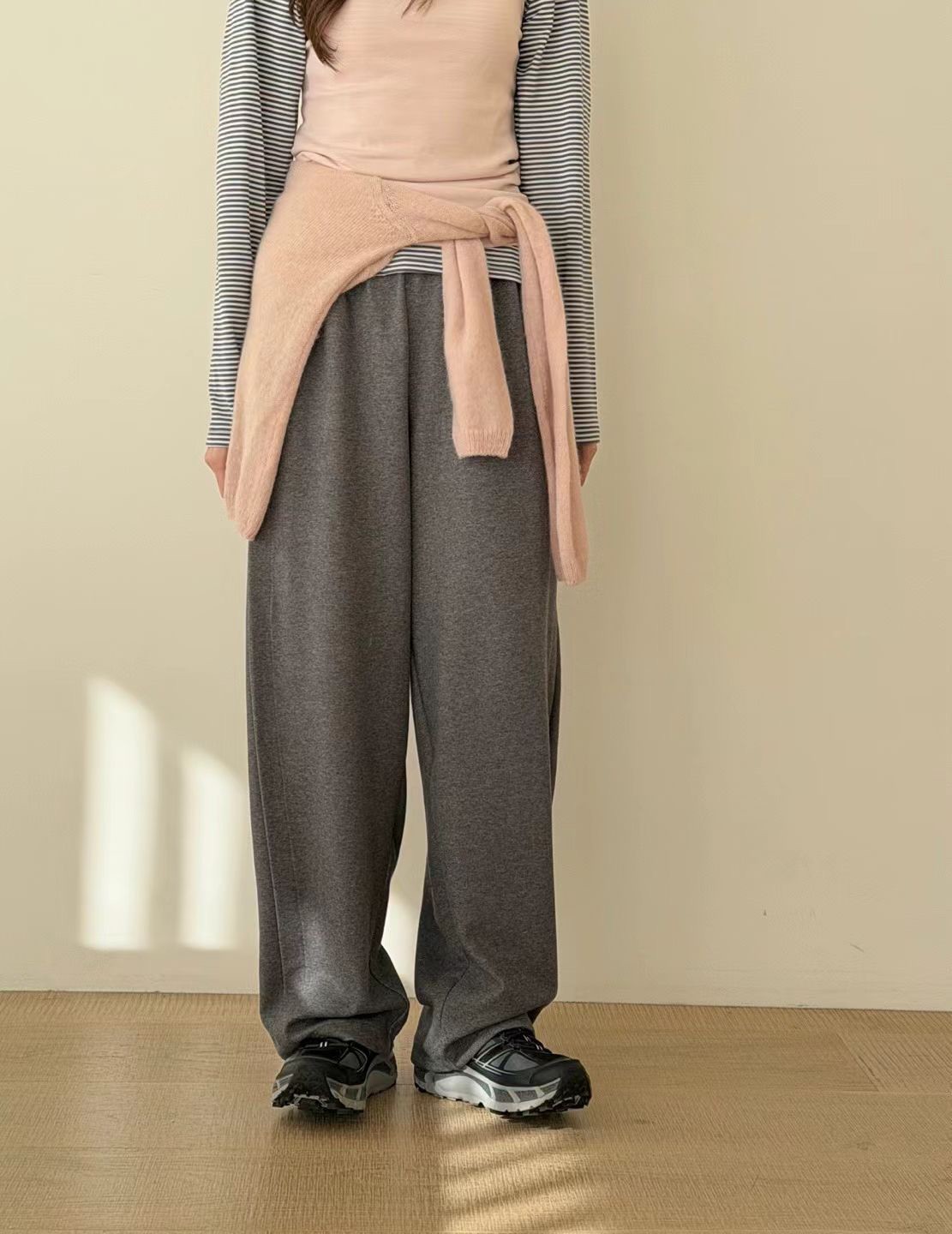 B24.瘦瘦歐膩側立體包邊造型兩穿縮口褲