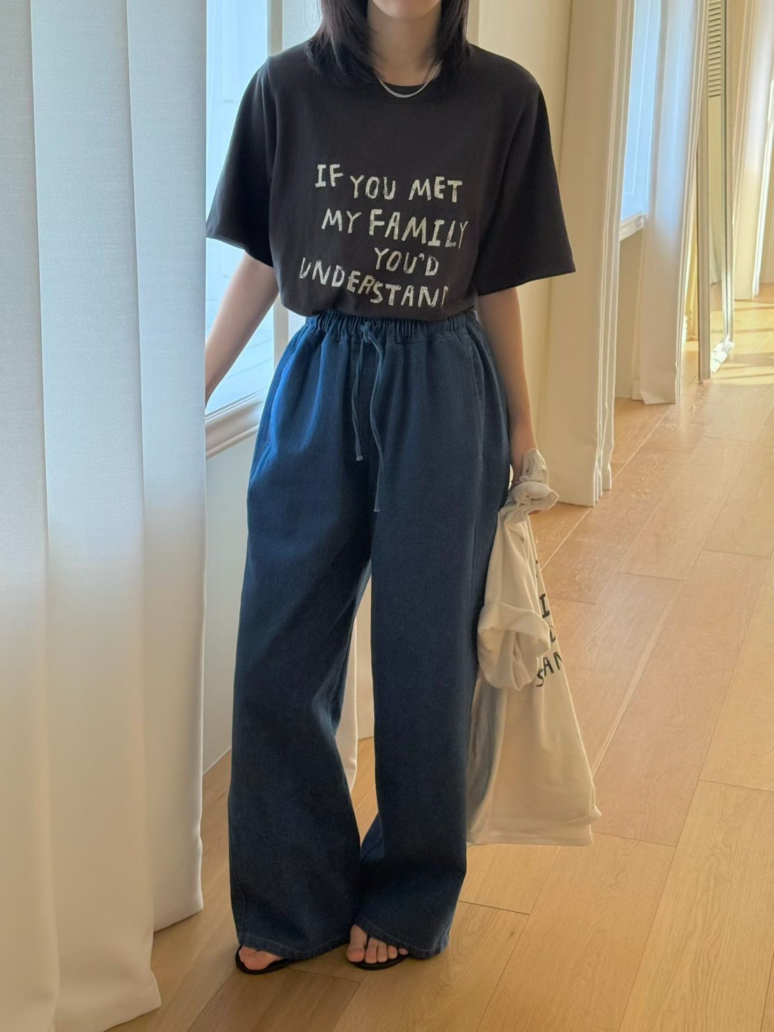 B35.蘇打冰棒鬆緊腰綁帶長褲