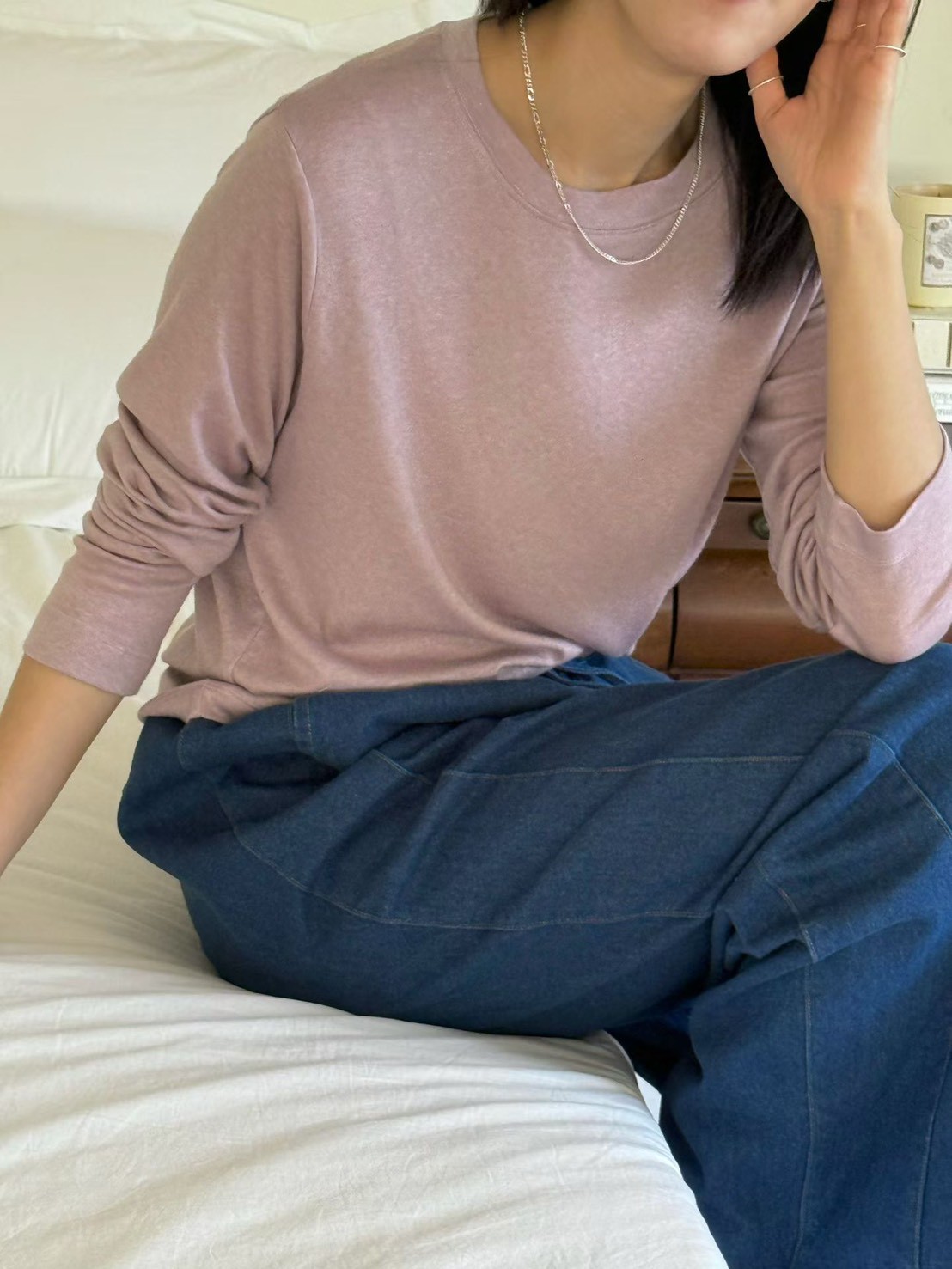 B35.蘇打冰棒鬆緊腰綁帶長褲