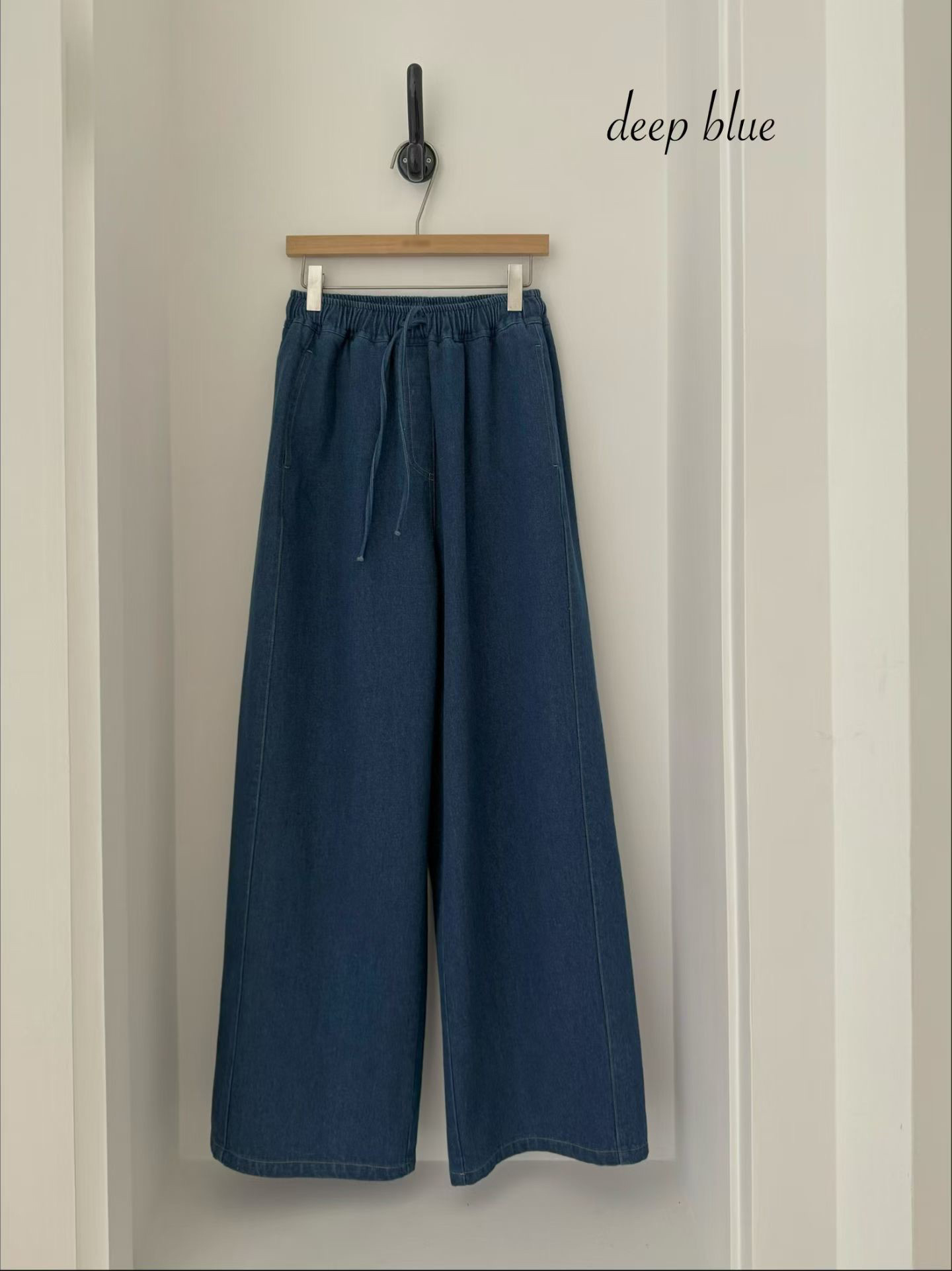 B35.蘇打冰棒鬆緊腰綁帶長褲