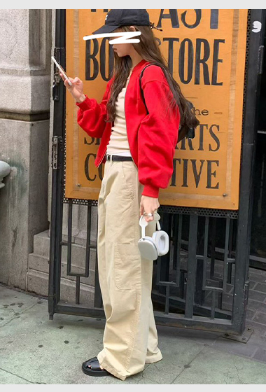 B62.造型單側大口袋休閒褲