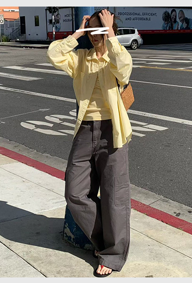 B62.造型單側大口袋休閒褲