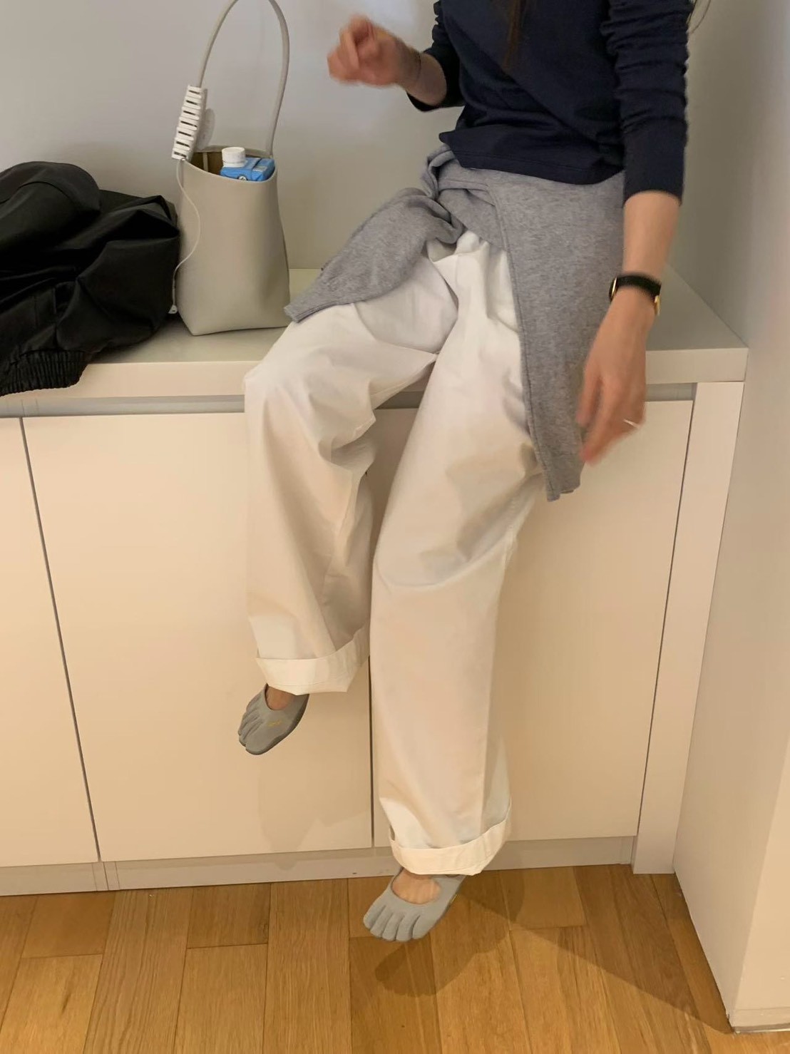 A06.纖瘦家春日抽繩休閒褲