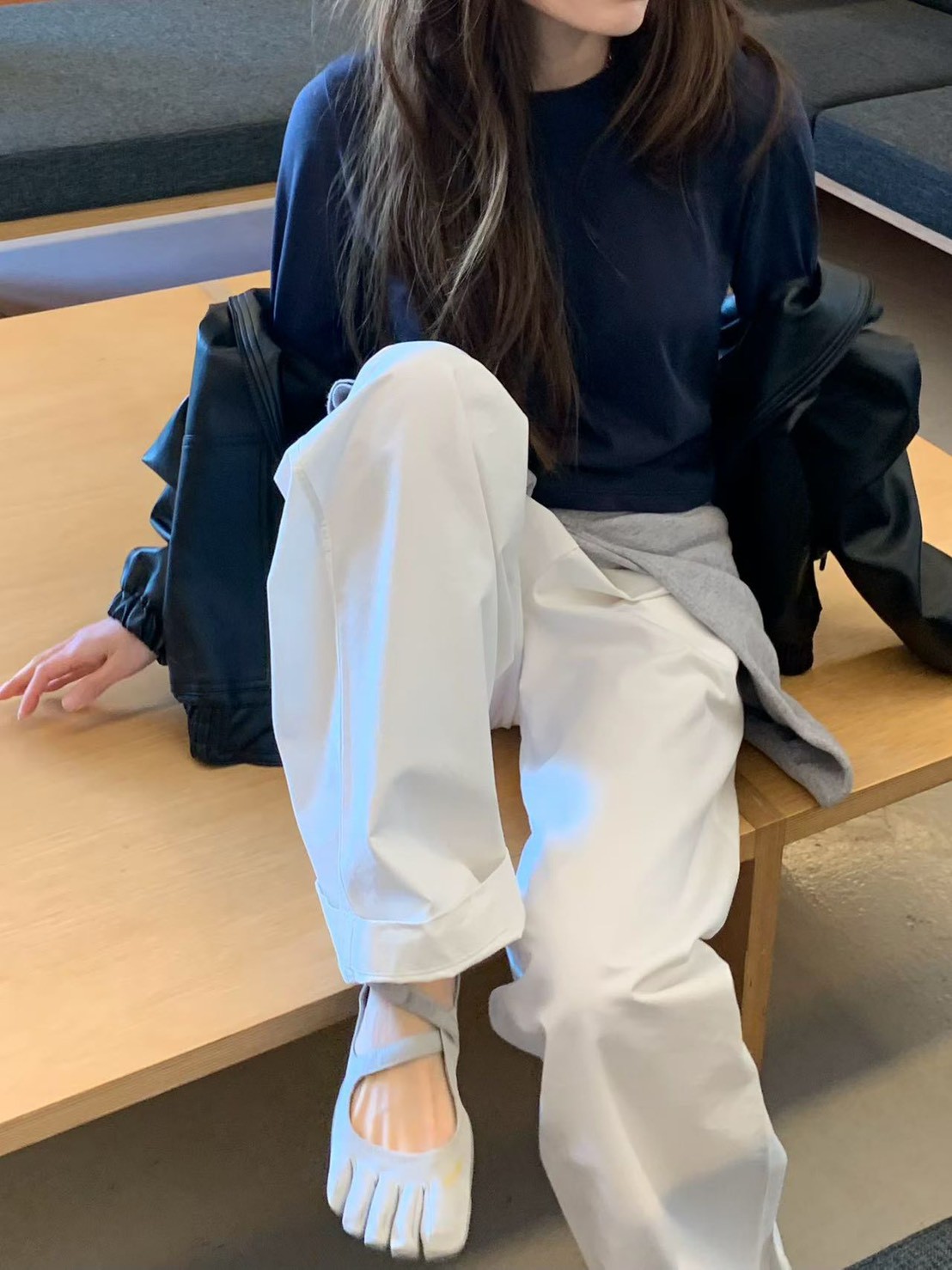 A06.纖瘦家春日抽繩休閒褲