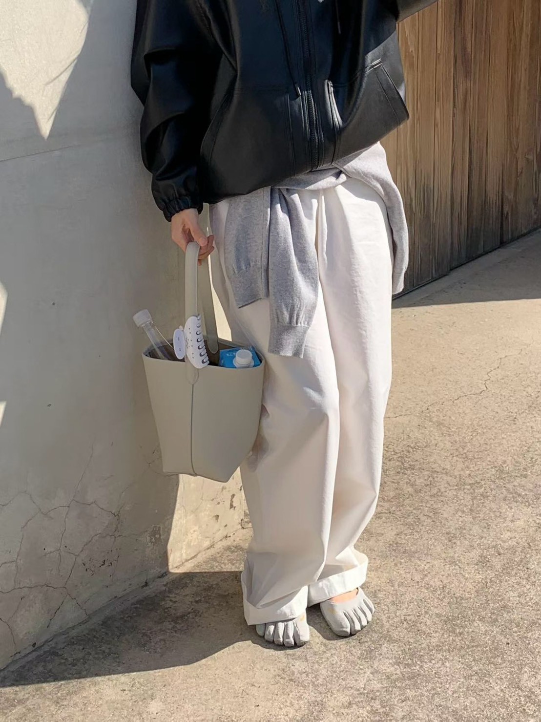 A06.纖瘦家春日抽繩休閒褲