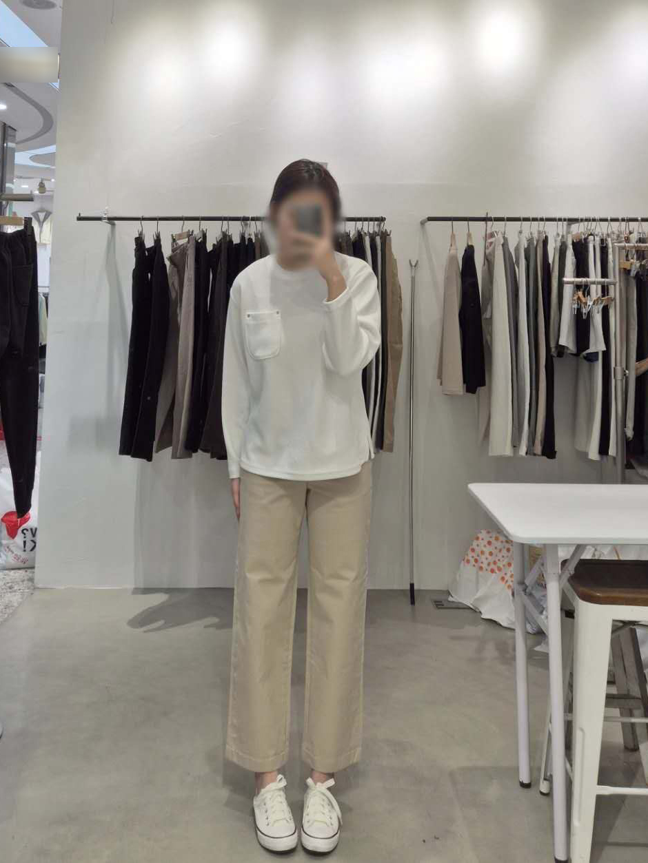 A56.水洗褲家雙圓弧口袋休閒褲