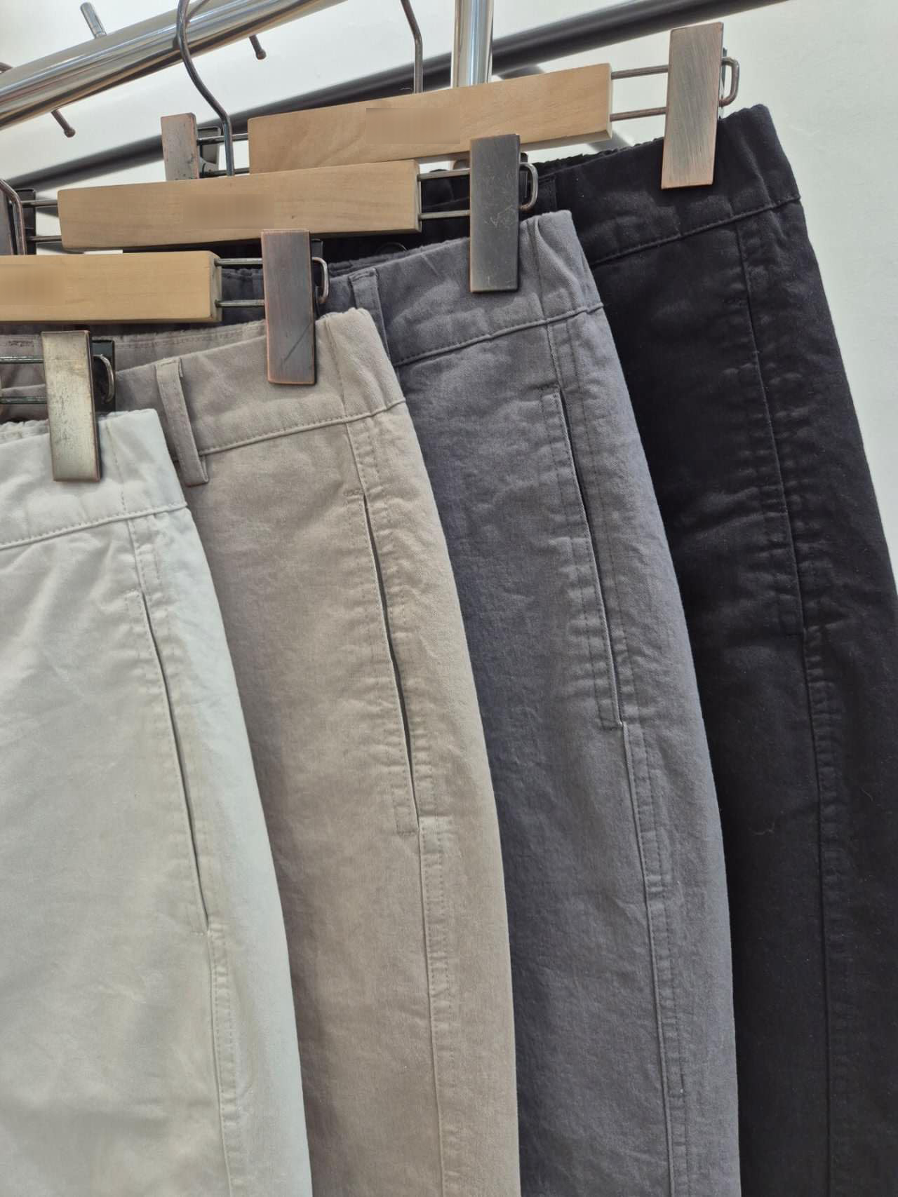 A55.水洗褲家後中心車線口袋休閒褲