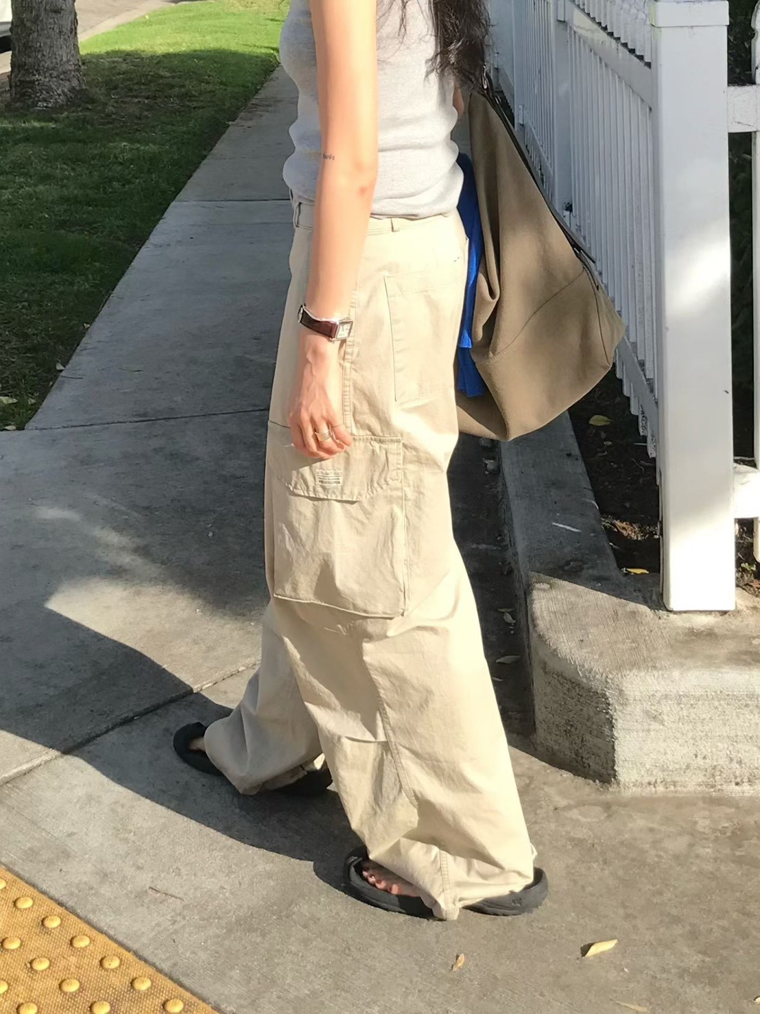 A89.小V家春日休閒工裝褲