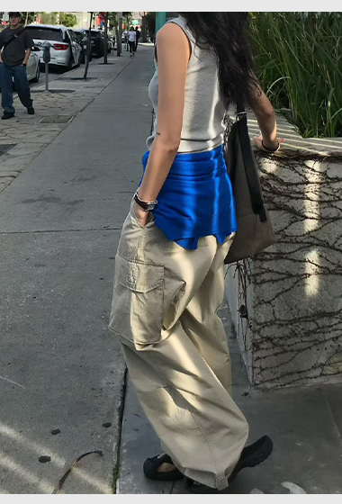 A89.小V家春日休閒工裝褲