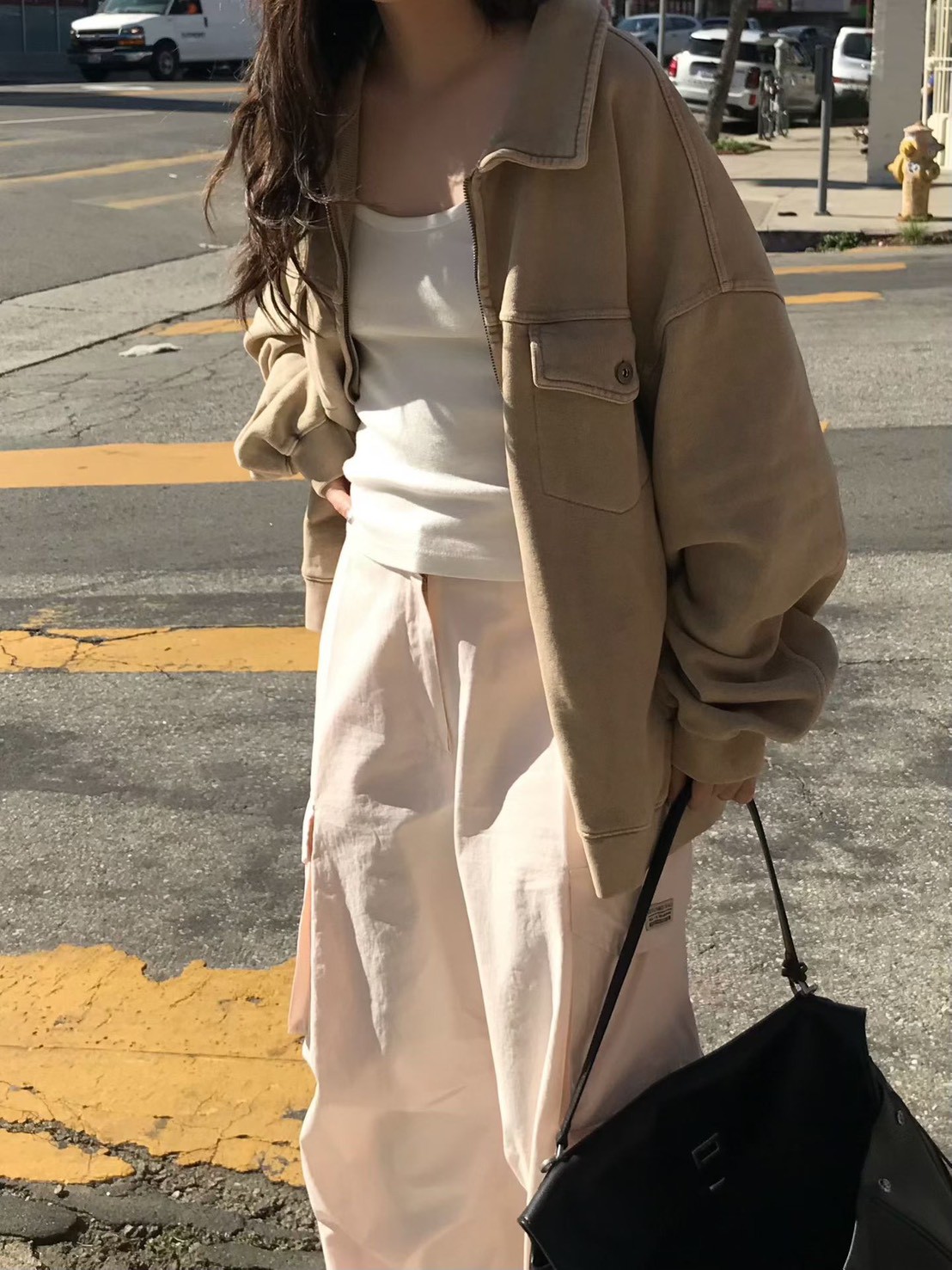 A89.小V家春日休閒工裝褲