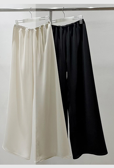 B05.質感家素雅鬆緊腰寬褲
