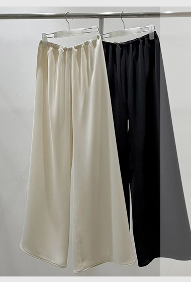 B05.質感家素雅鬆緊腰寬褲
