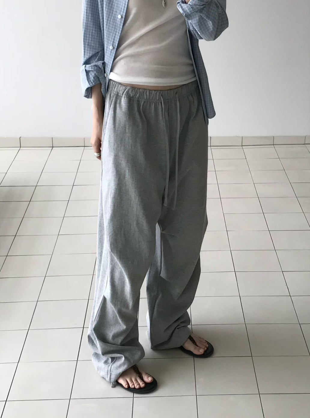 B56.小V家特殊抓褶休閒褲