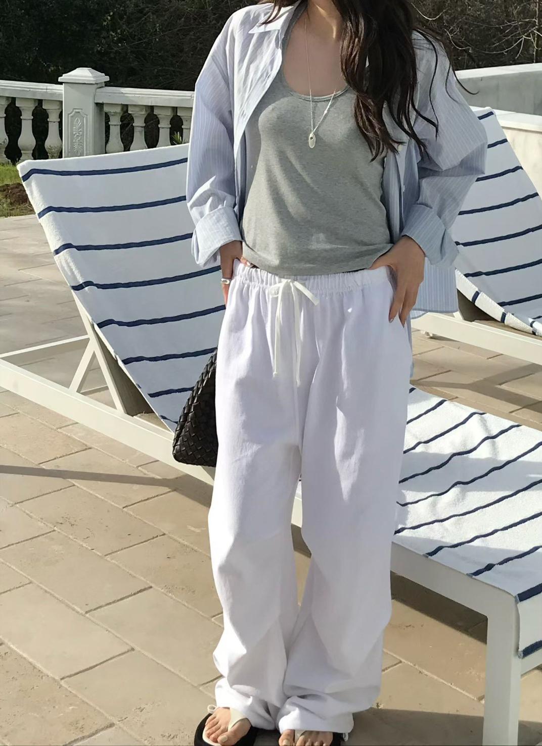 B56.小V家特殊抓褶休閒褲