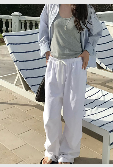 B56.小V家特殊抓褶休閒褲