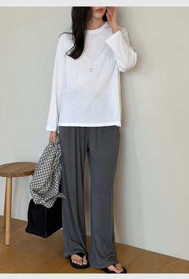 B88.瘦瘦歐膩溫柔垂墜休閒長褲