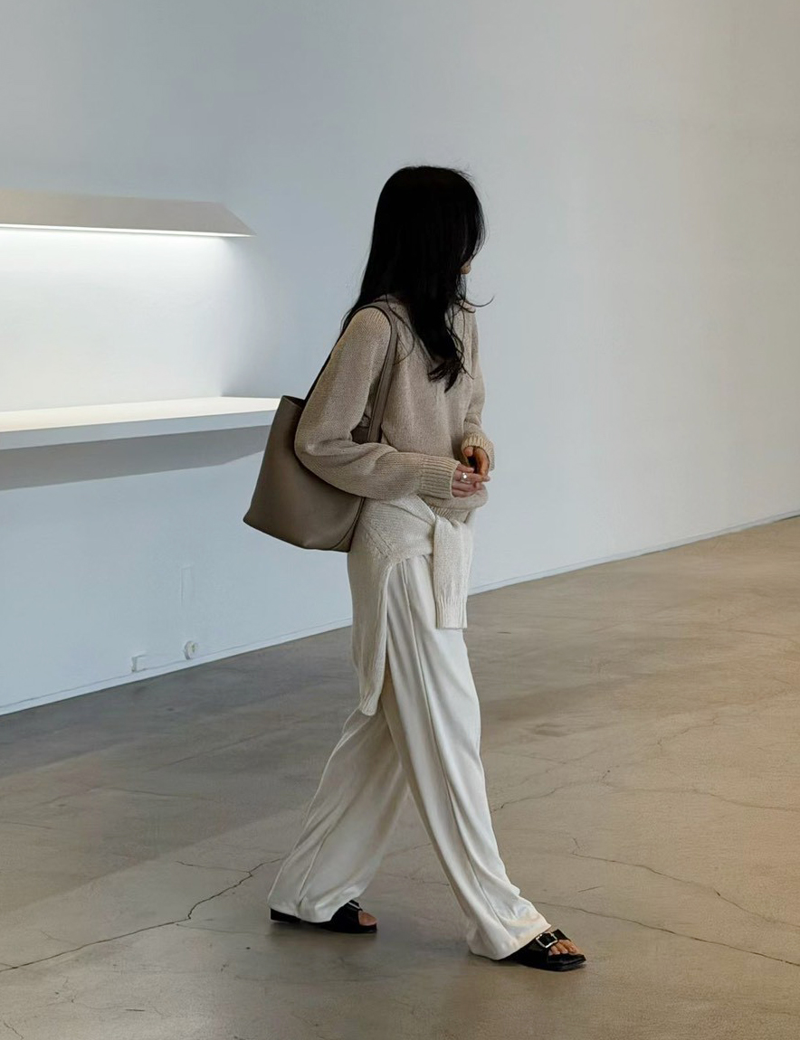 B88.瘦瘦歐膩溫柔垂墜休閒長褲